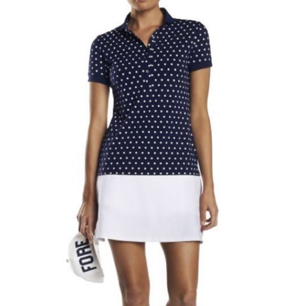 G/Fore Women's Polka Dot Golf Polo Shirt